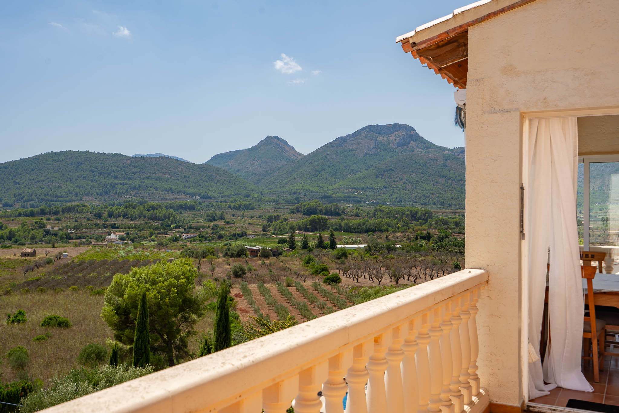 Terrace with valley views