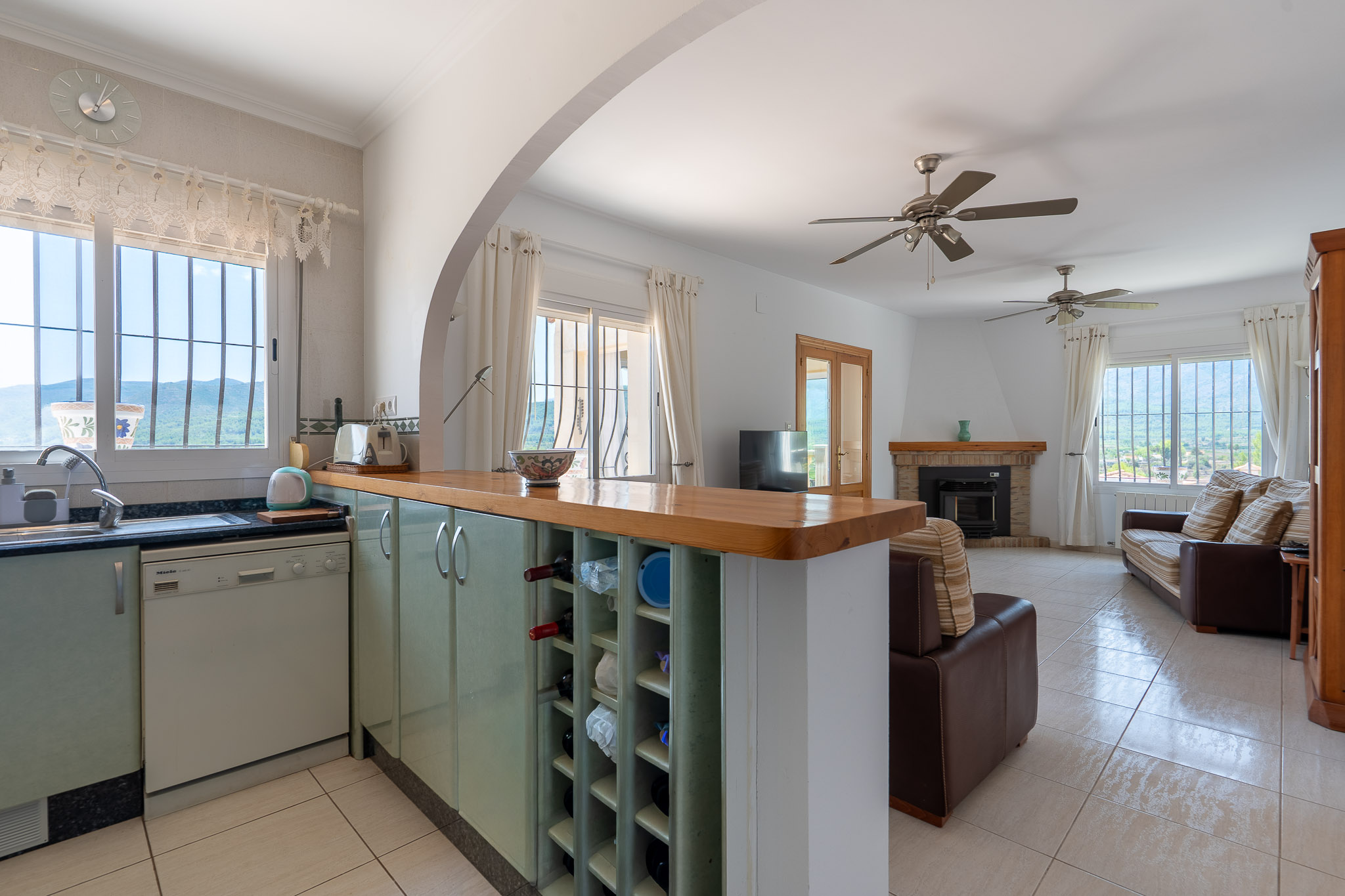 Kitchen and living room