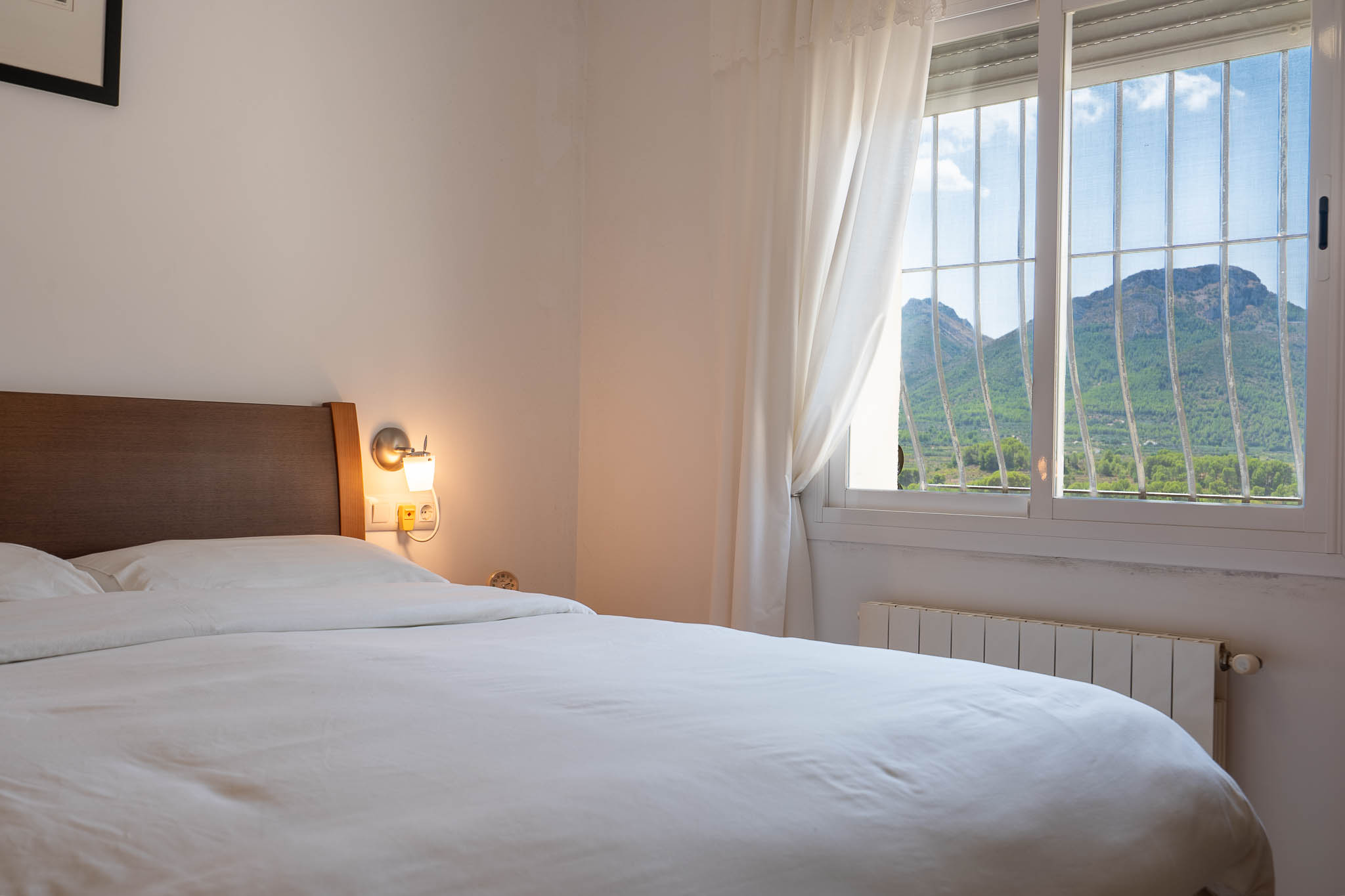 Bedroom with mountain views