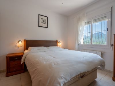Bedroom with mountain views