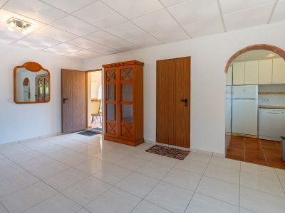 Living room and semi-open kitchen