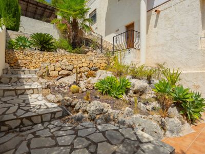 Garden and exterior steps