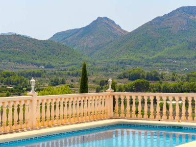 Swimming pool with mountain views