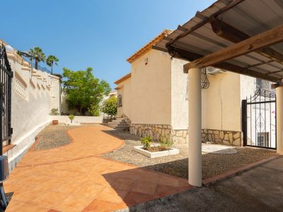 Entrance and carport