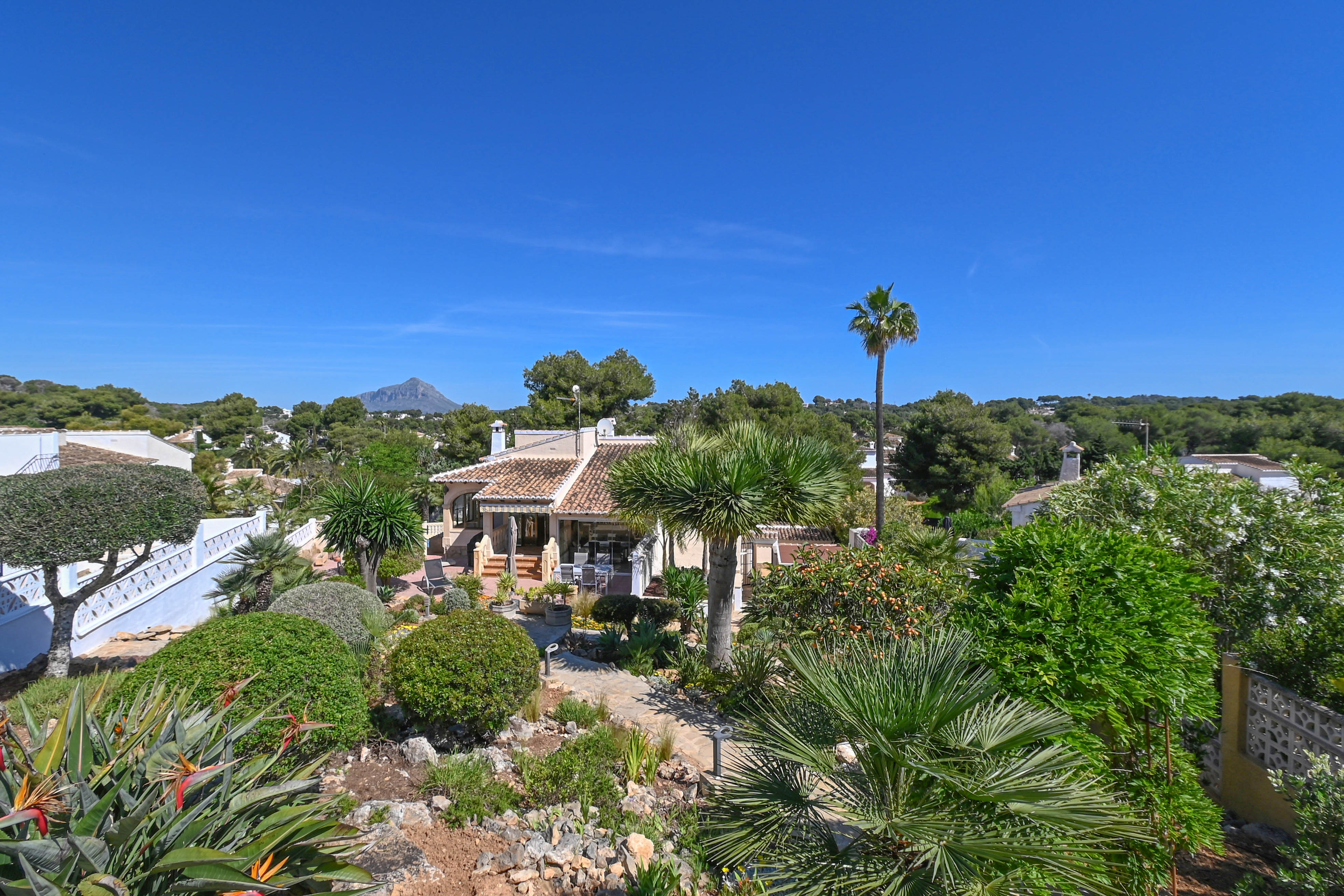Villa exterior and garden