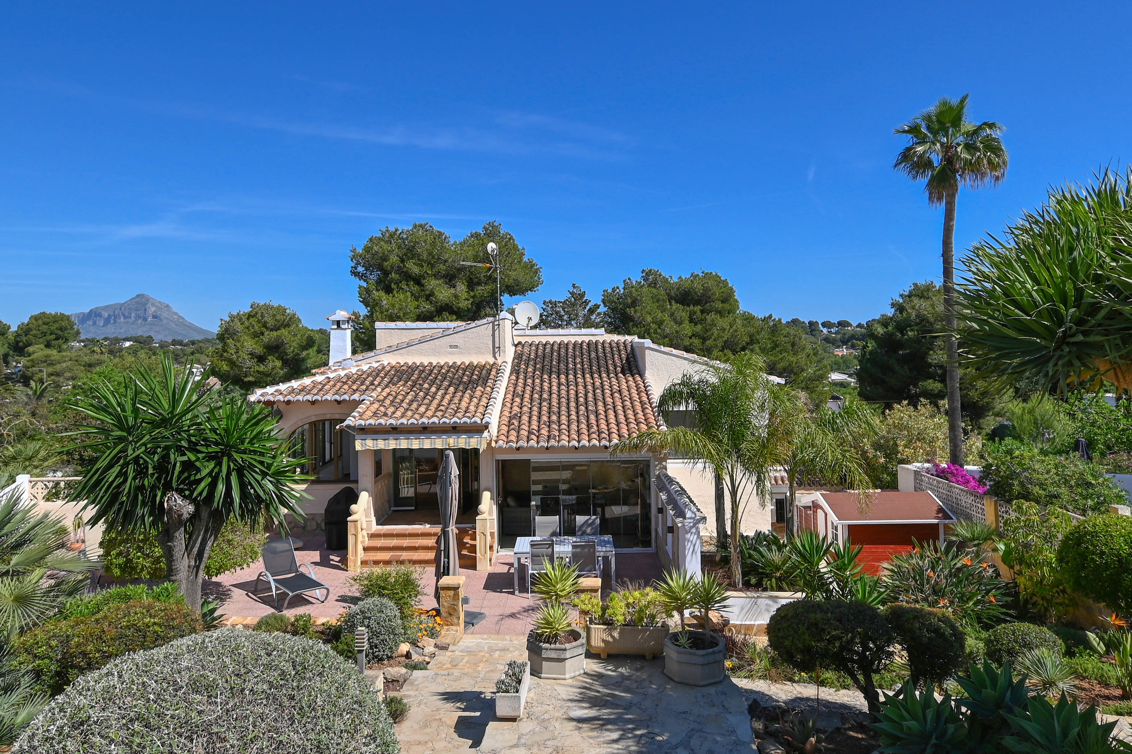 Villa exterior and garden