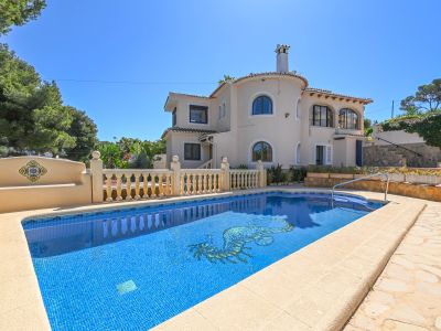 Swimming pool and villa exterior