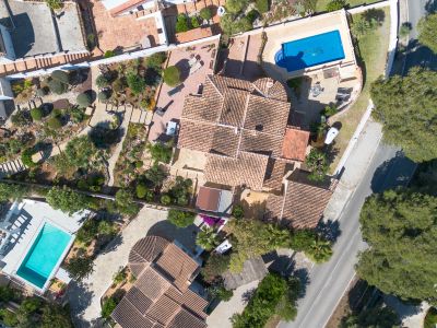 Aerial view of the property