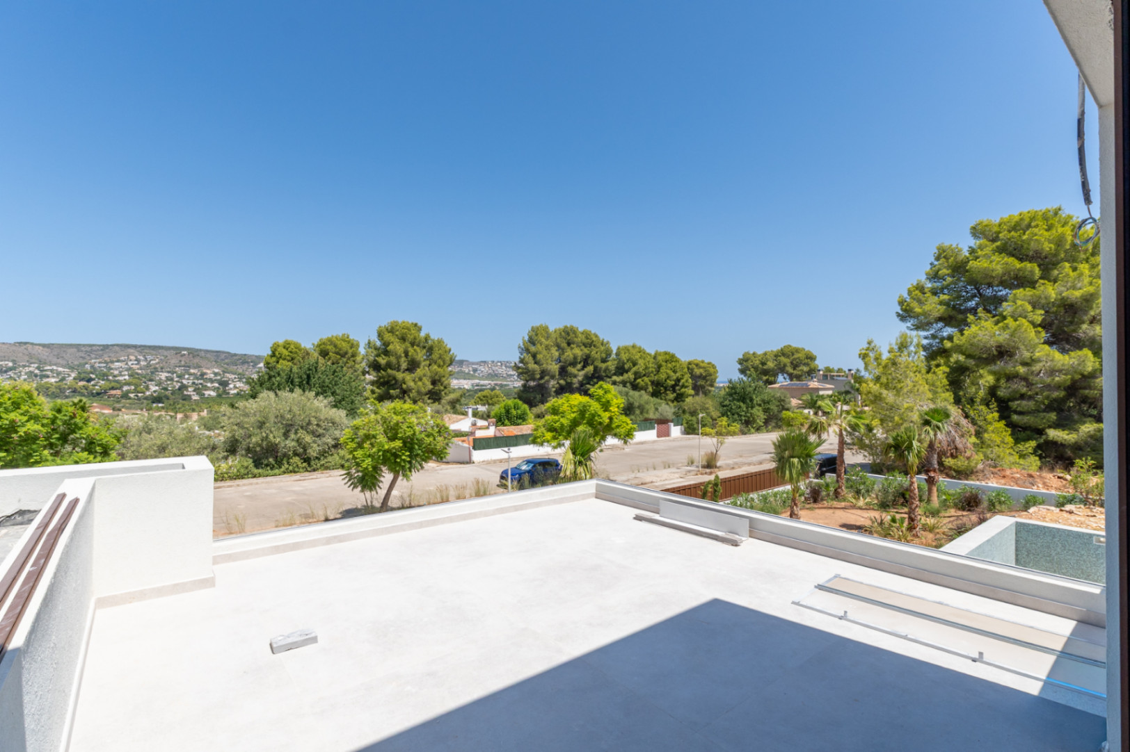 Upper floor terrace with views