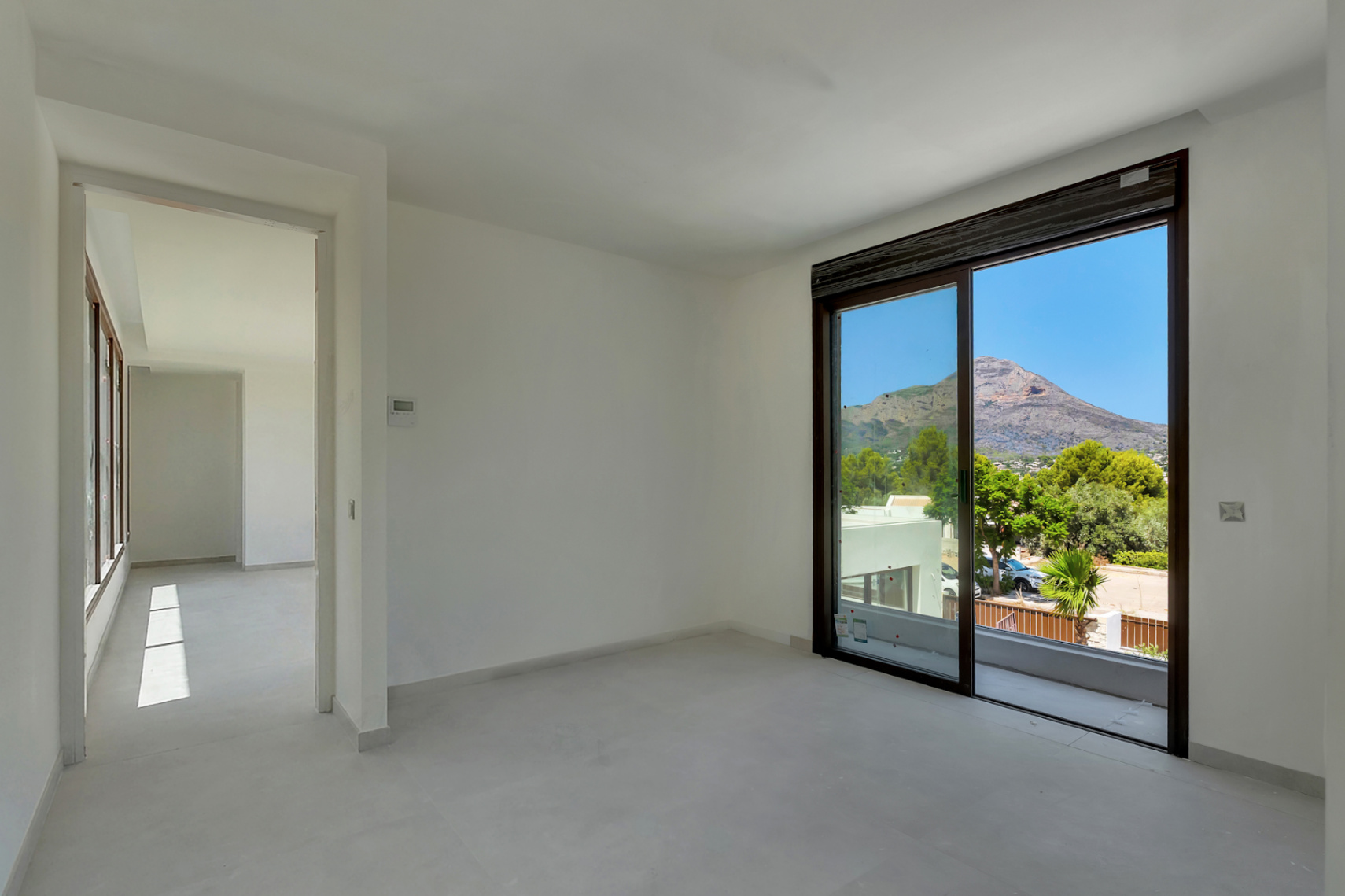 Bedroom with mountain views