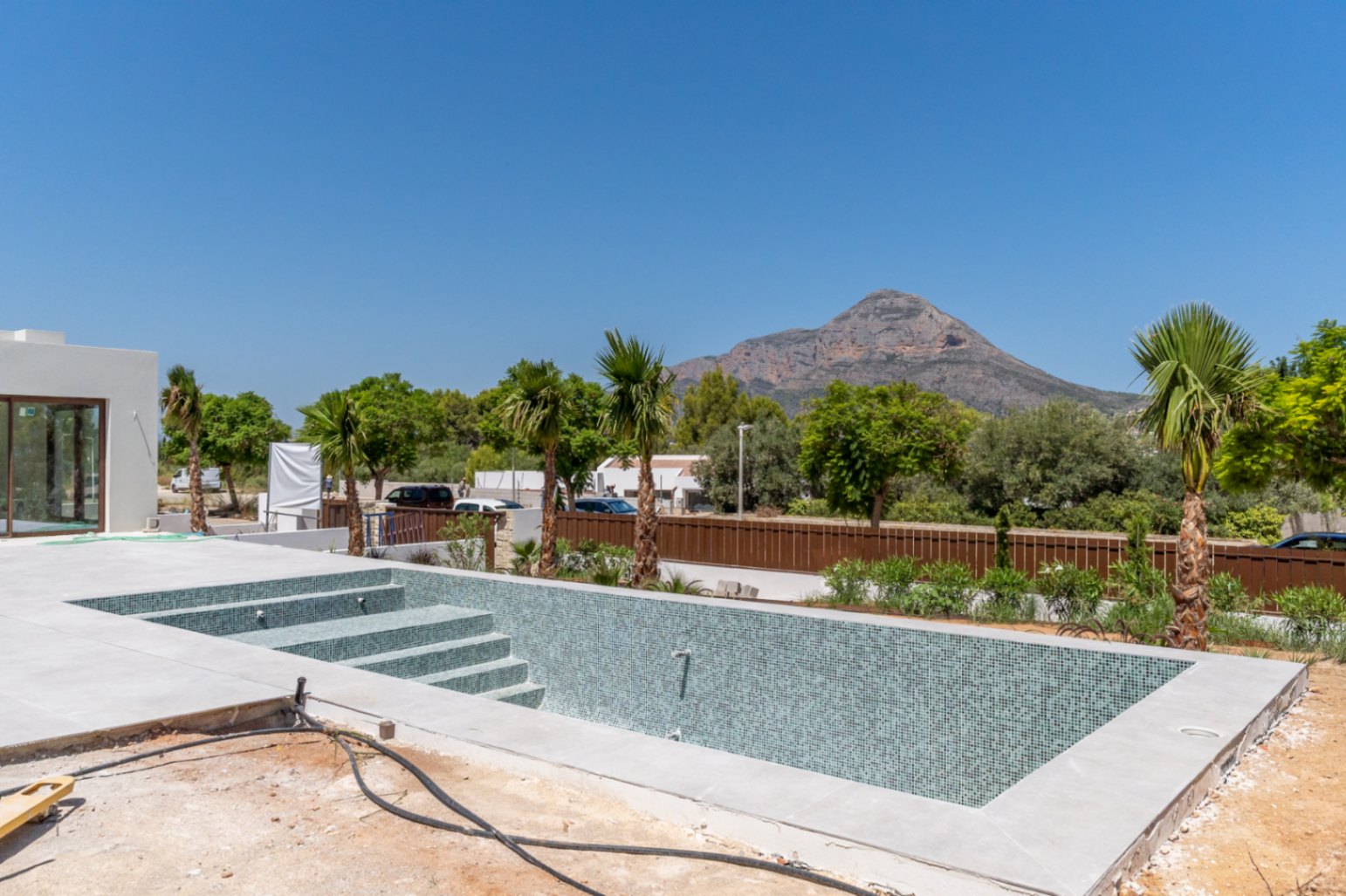 Swimming pool with mountain views