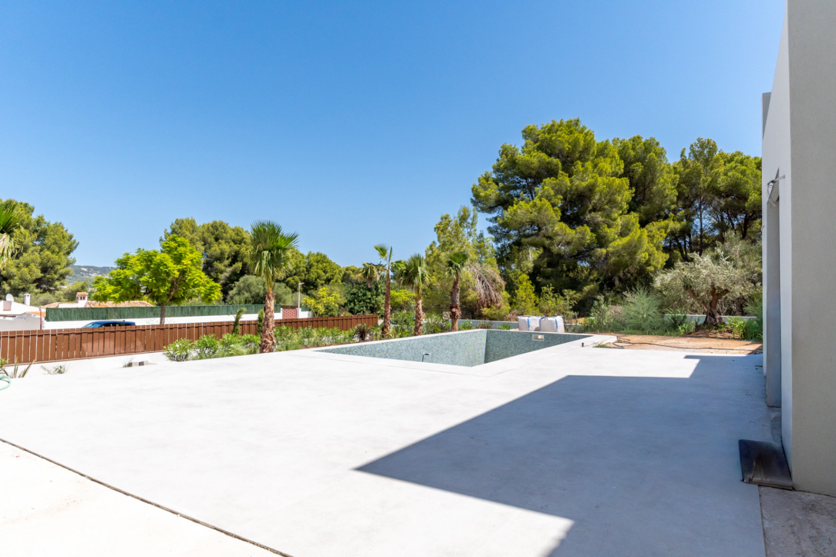 Outdoor terrace with swimming pool