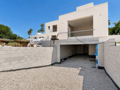 Garage entrance under construction