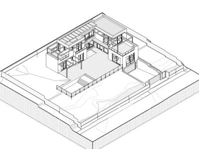 3D architectural plan of the villa