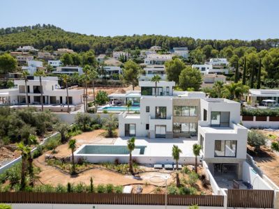 Aerial view of the villa