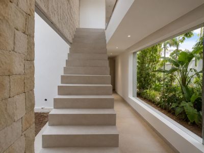 Interior staircase and hallway