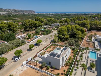 Aerial view of the villa
