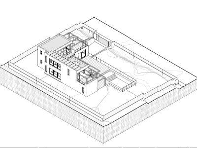 3D architectural model of villa
