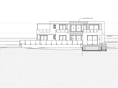 Architectural facade elevation plan