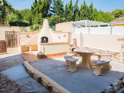 Outdoor barbecue area