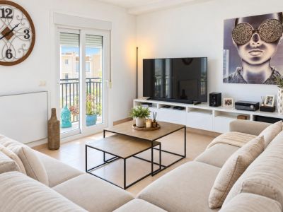 Living room with balcony access