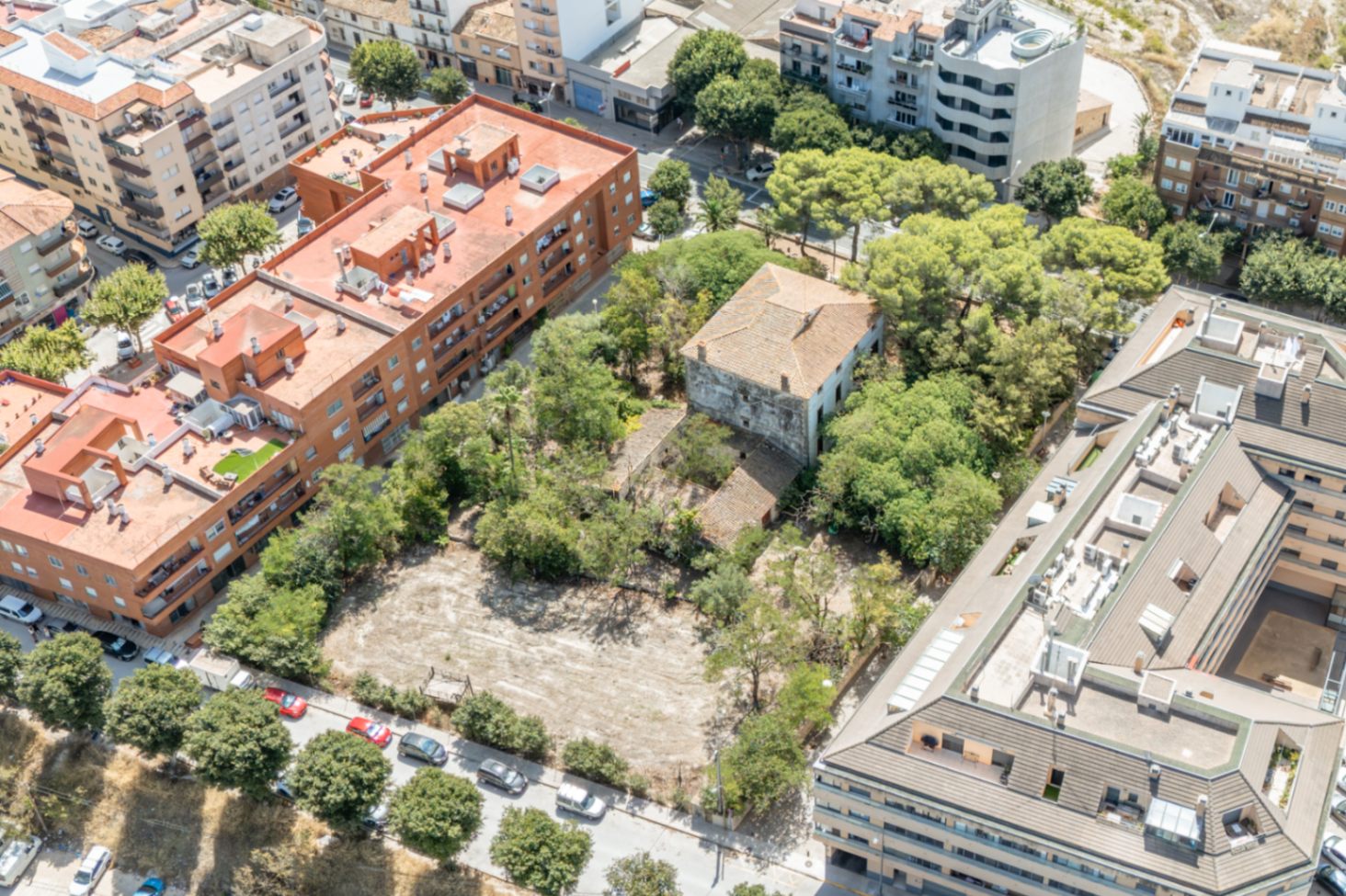 Aerial view of the property