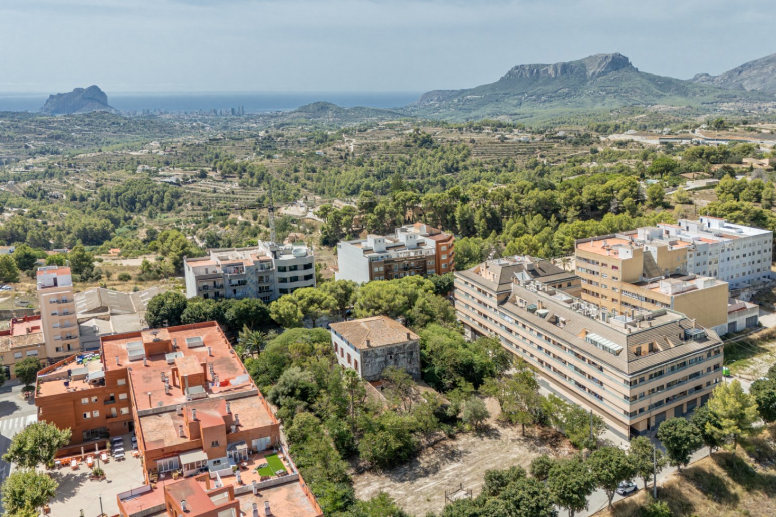 Aerial view of the property