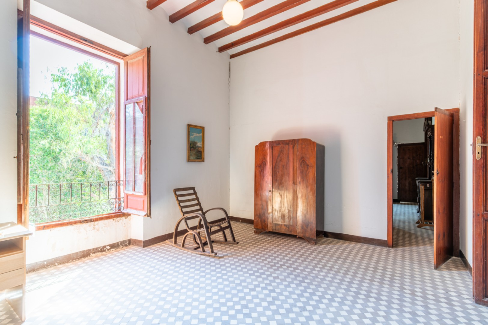 Room with balcony