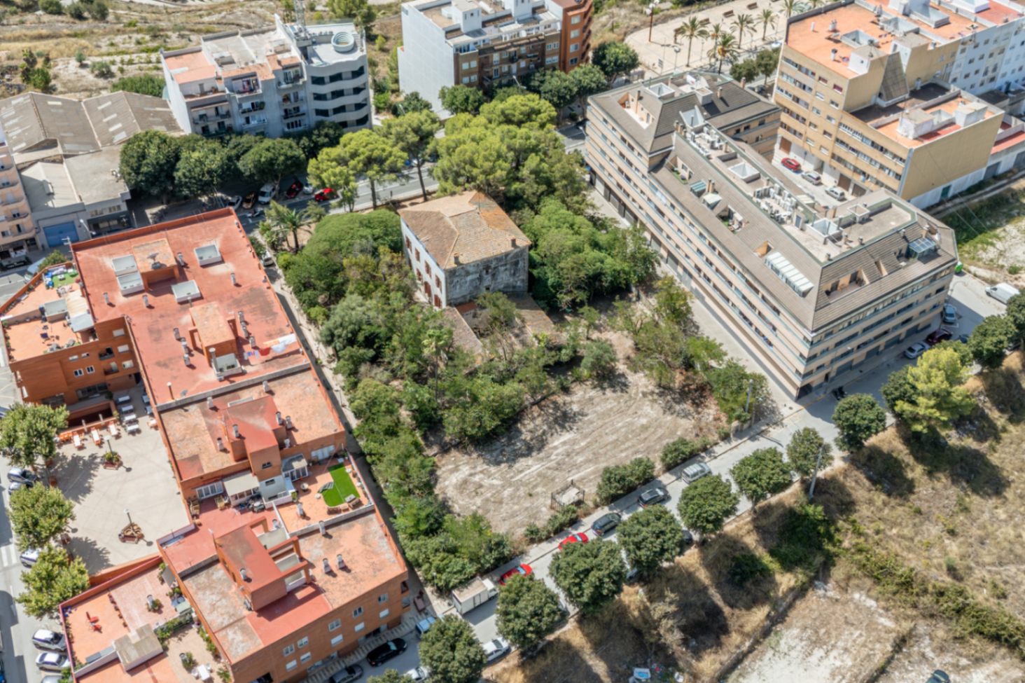 Aerial view of the property