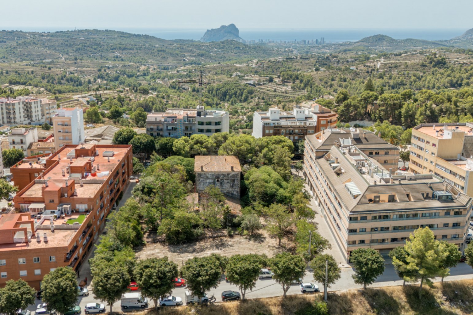 Aerial view of the property