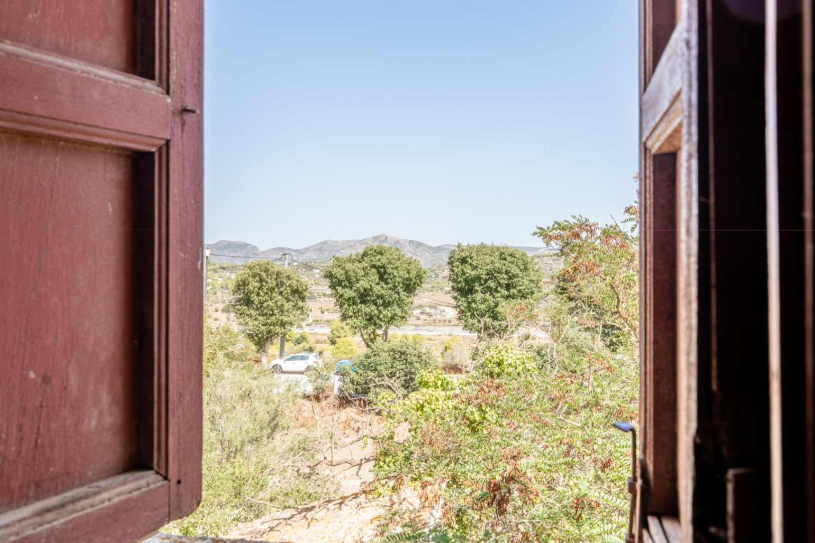 Mountain view from window