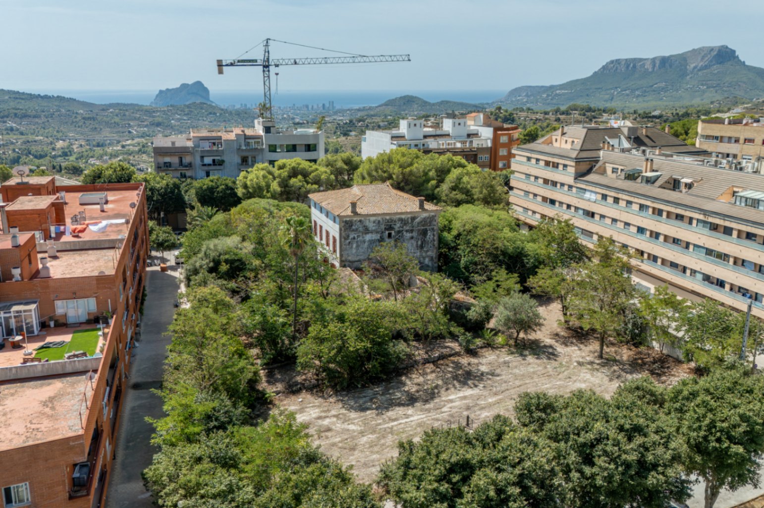 Aerial view of the property