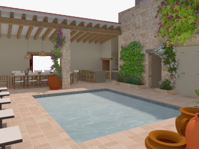 Patio with swimming pool