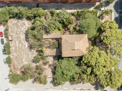 Aerial view of the plot