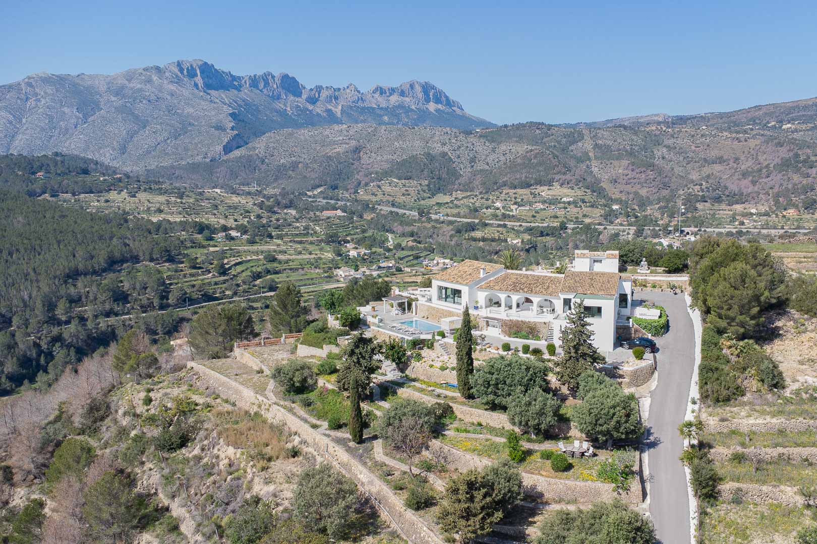 Aerial view of the property