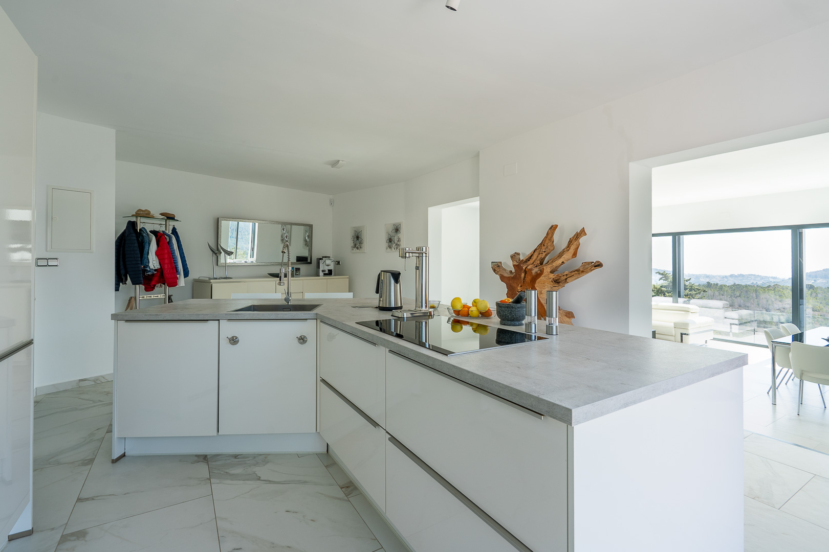 Kitchen with island