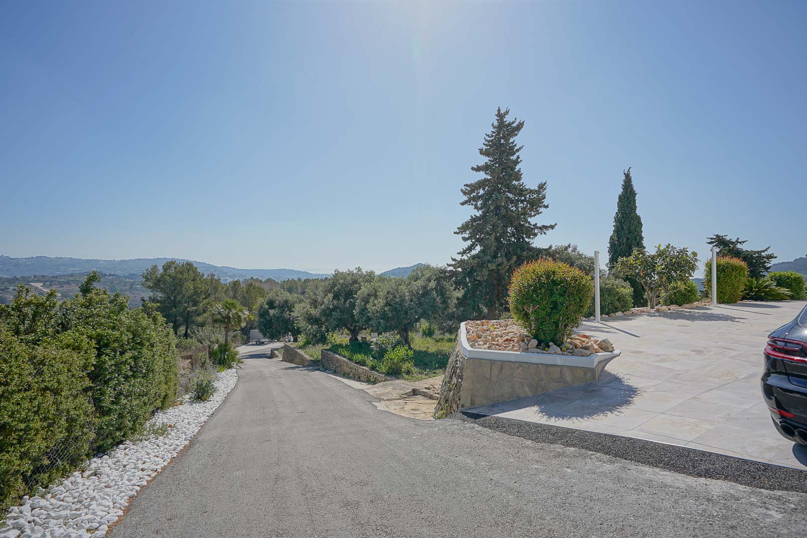 Driveway and parking area