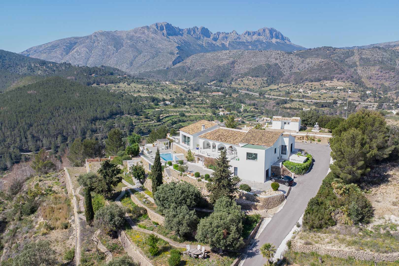 Aerial view of the property