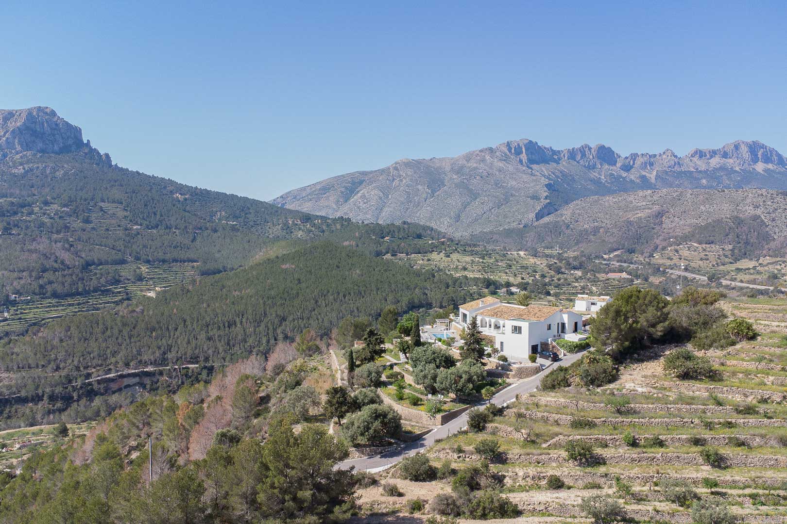 Aerial view of the property