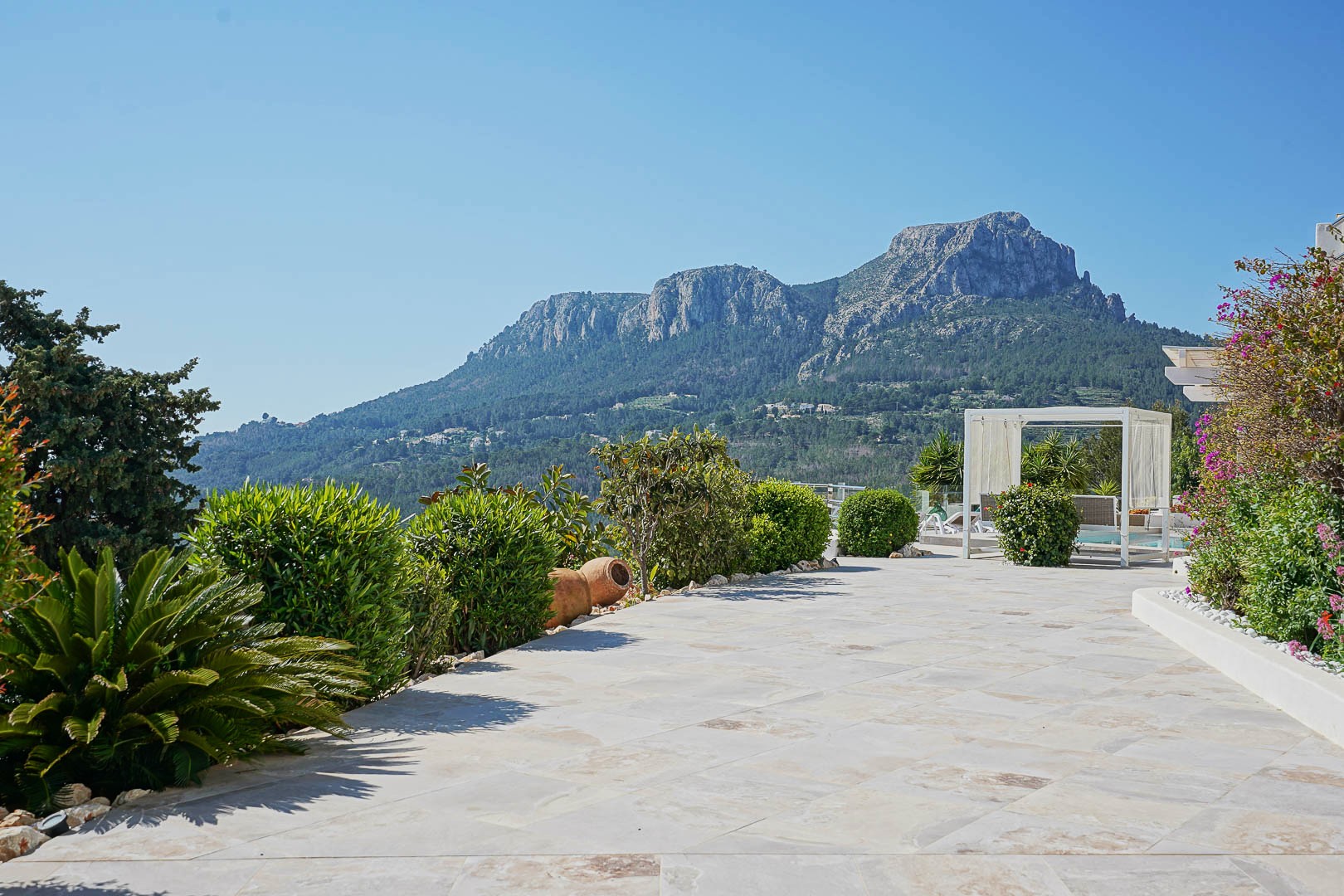 Terrace with mountain views