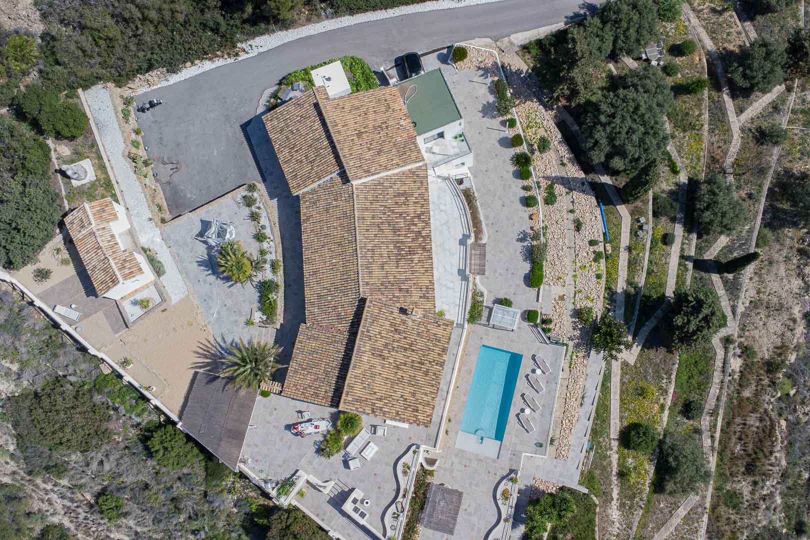 Aerial view of the property