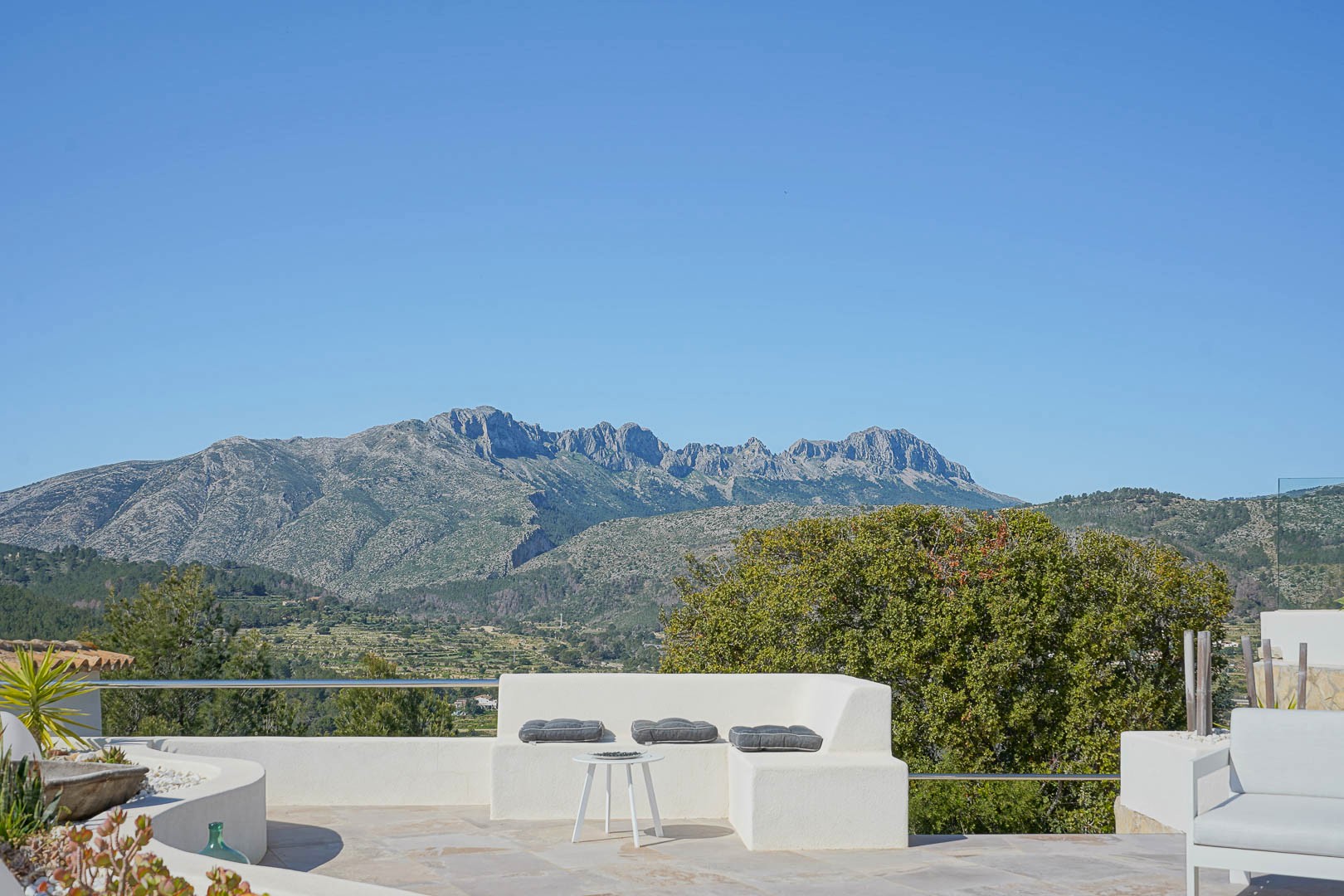 Terrace with mountain views
