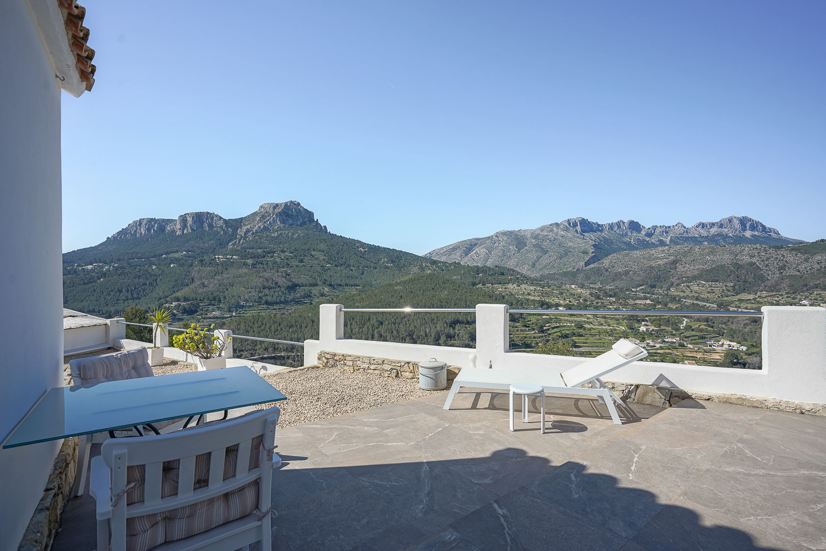 Terrace with mountain views