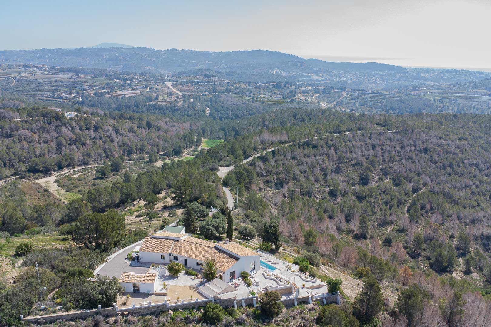 Aerial view of the property