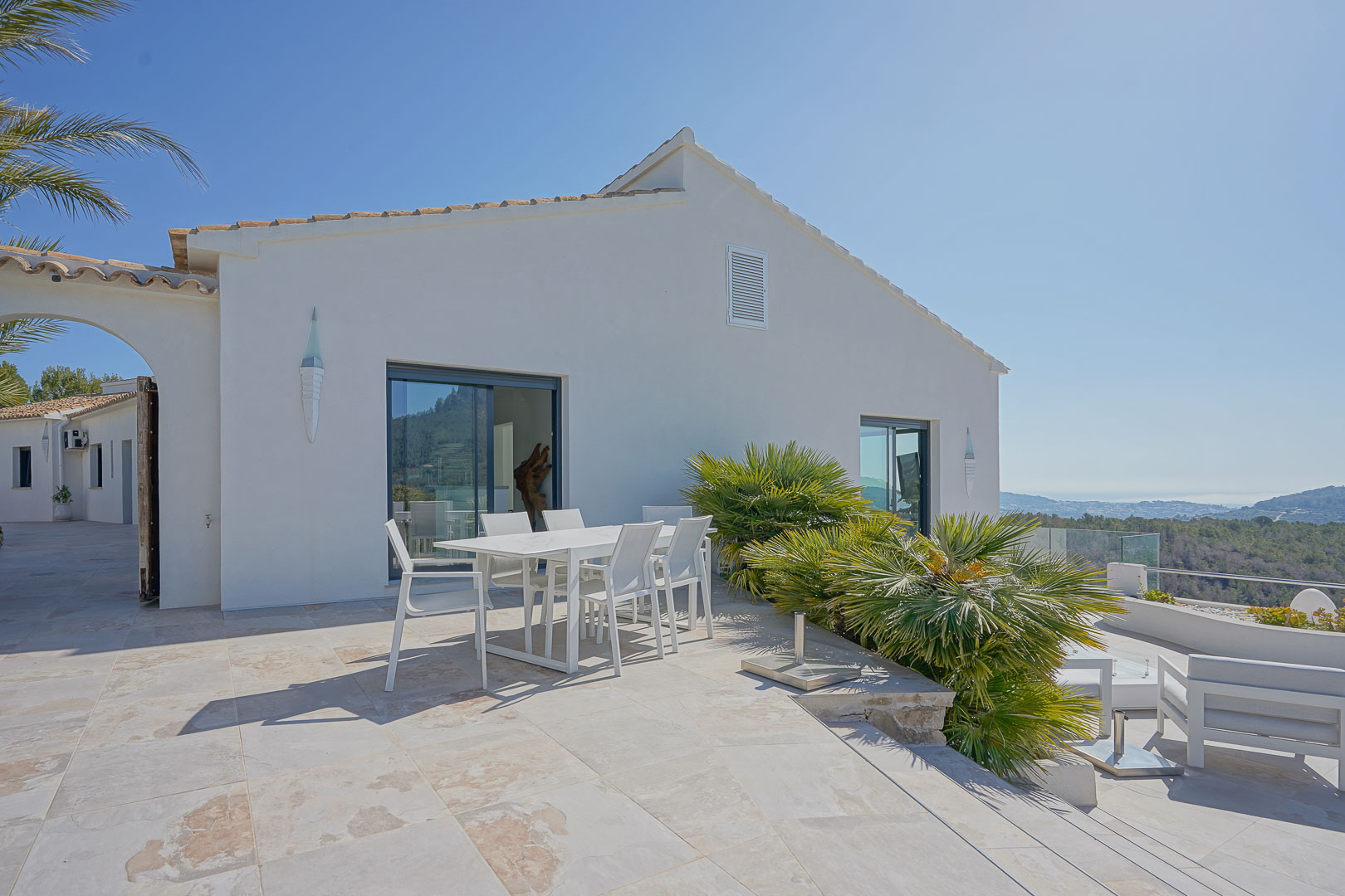 Outdoor terrace with views