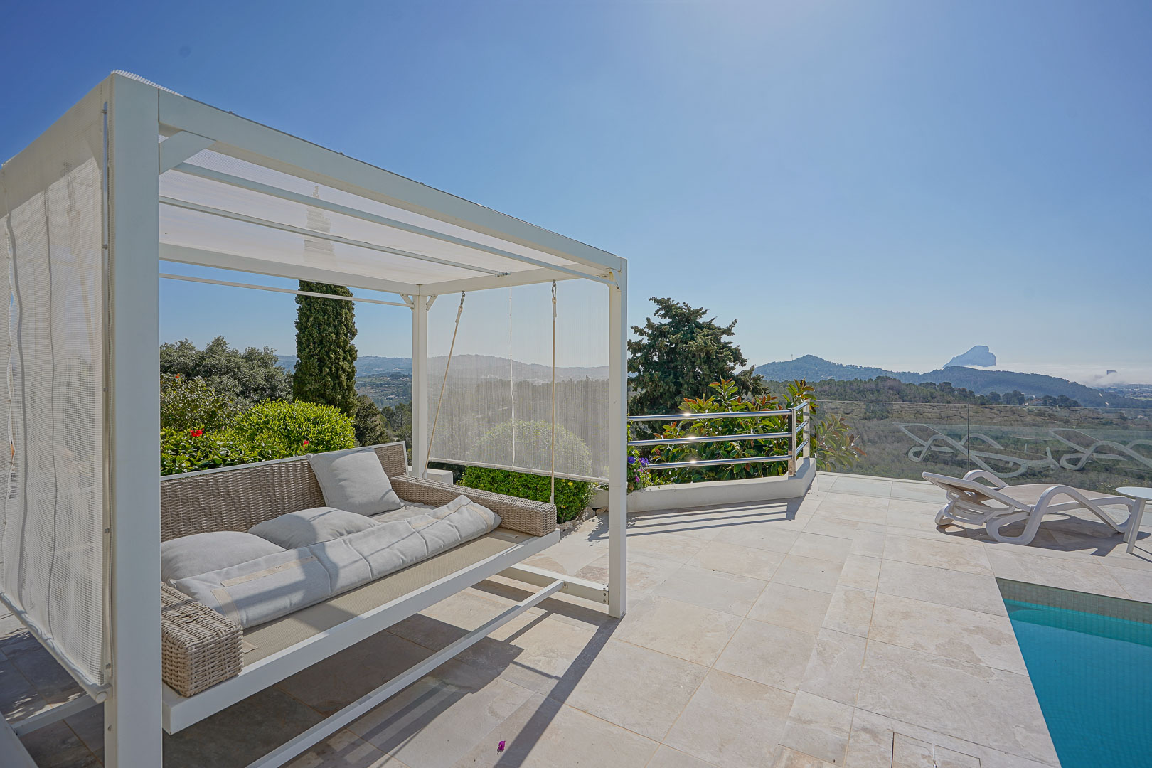 Pool terrace with views