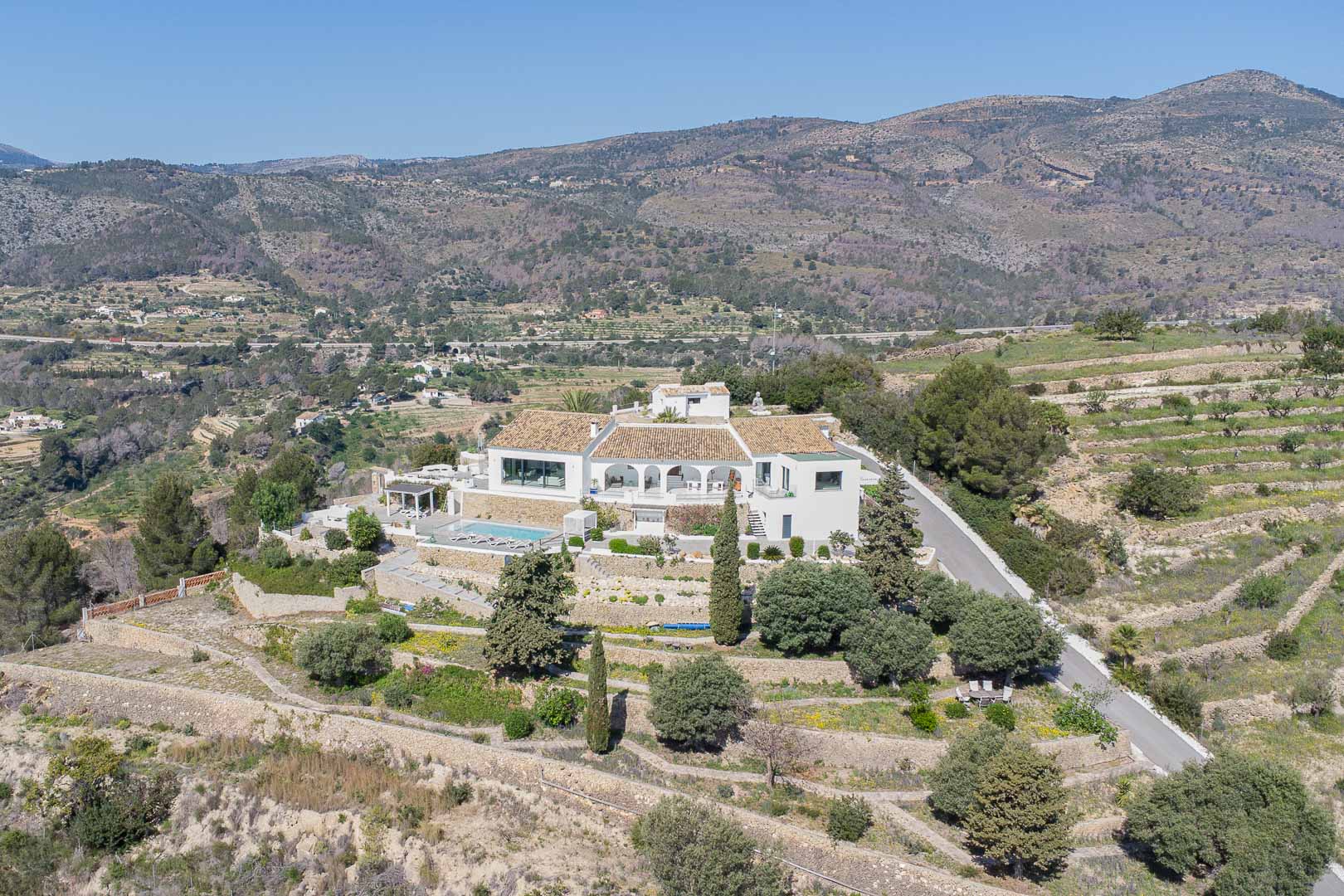 Aerial view of the property