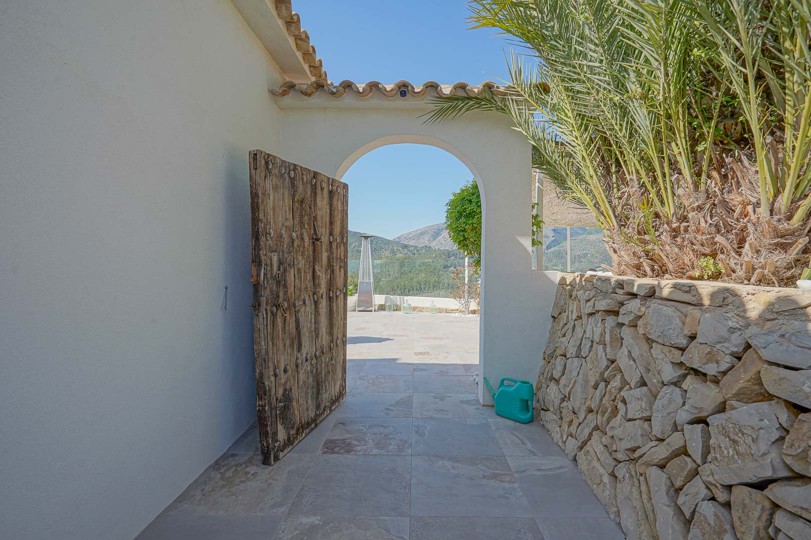Arched entrance to terrace