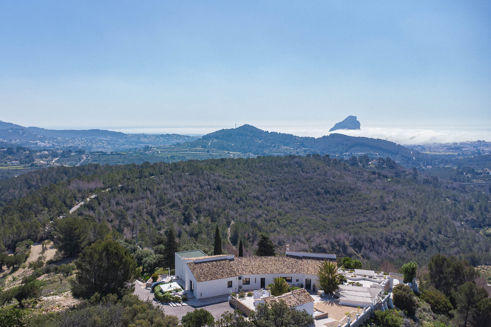 Aerial view of the property