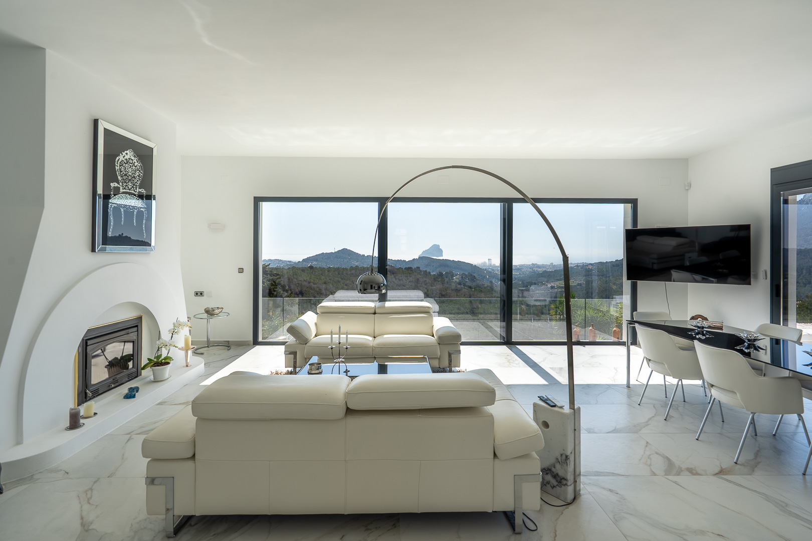 Living room with panoramic views